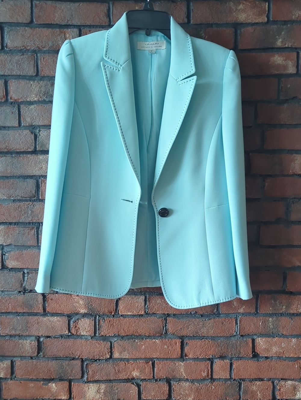 Tahari Light Aqua Tailored Blazer